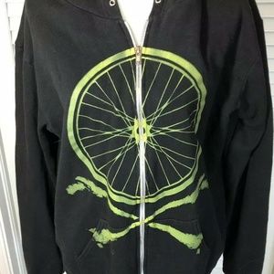 American Apparel F497 Zip Hoodie With Dark Cycle